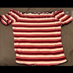 Off the shoulder crop top!